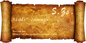 Sidó Zsanett névjegykártya