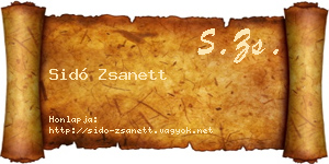 Sidó Zsanett névjegykártya