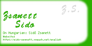 zsanett sido business card