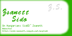 zsanett sido business card